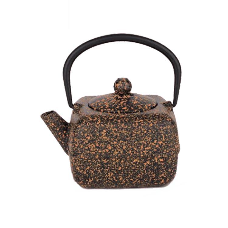 Square Japanese Enamel Cast Iron Teapot with Infuser Buy square Cast