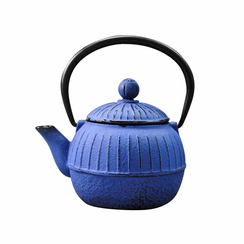 Cast Iron Tea Kettle with Infuser in Blue Buy cast iron tea kettle